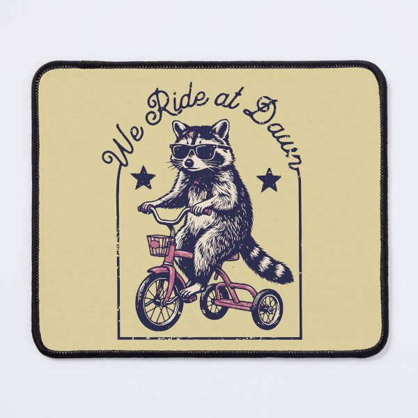 Item preview, Cool Raccoon Riding Tricycle We Ride at Dawn designed and sold by d247.