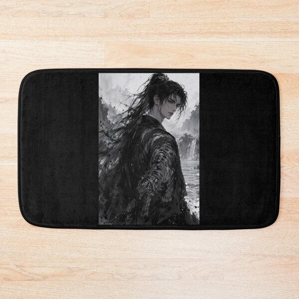 Item preview, Ink Wash Warrior with White Tiger | Wuxia Character Art designed and sold by ManJiangHong.