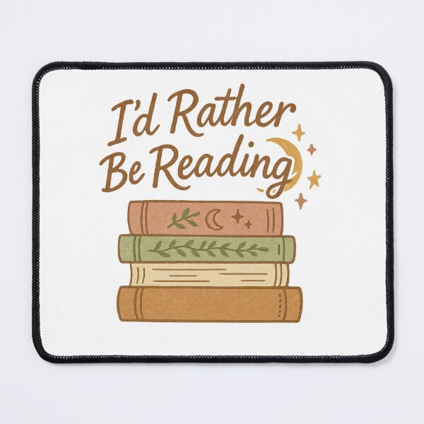 Item preview, I'd Rather Be Reading — Cottagecore Book Lover Gift designed and sold by LuminoDesignCo.