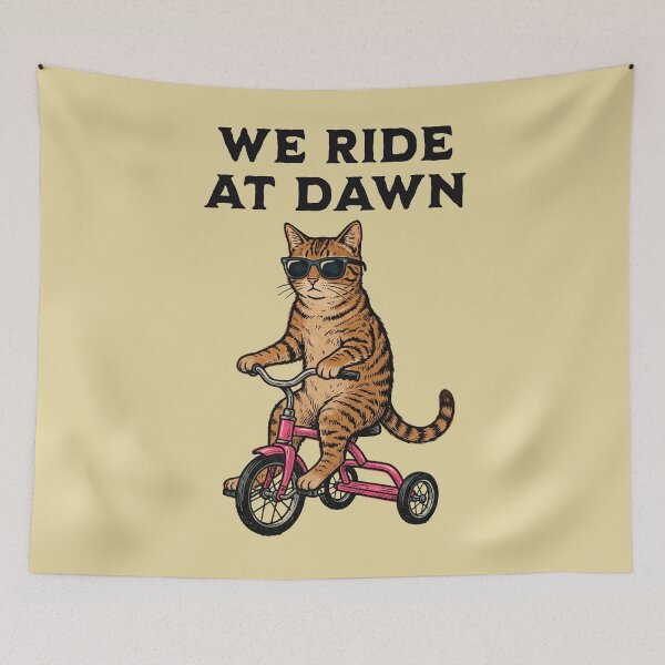 Item preview, We Ride At Dawn Cat Tricycle Sunglasses designed and sold by d247.