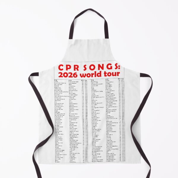 Item preview, CPR Songs 2026 (for light background shirts) designed and sold by Connecticut TRAUMA (2026).