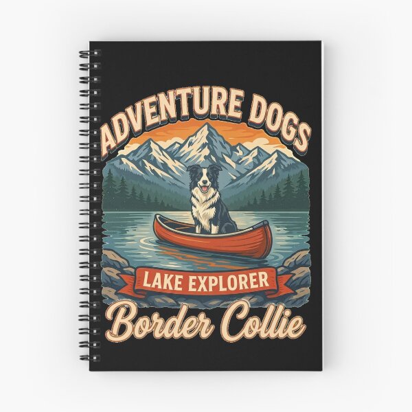 Item preview, Adventure Dogs – Lake Explorer | Border Collie Vintage Canoe Camping designed and sold by No Excuses Supply.