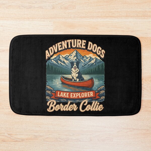 Item preview, Adventure Dogs – Lake Explorer | Border Collie Vintage Canoe Camping designed and sold by No Excuses Supply.