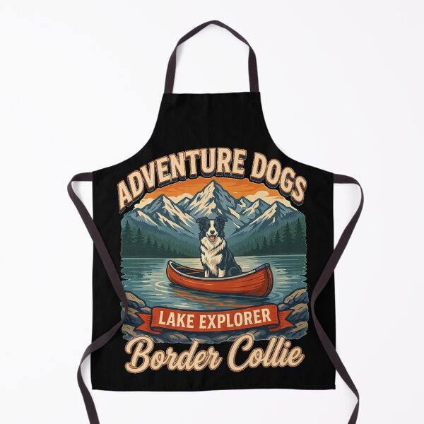 Item preview, Adventure Dogs – Lake Explorer | Border Collie Vintage Canoe Camping designed and sold by No Excuses Supply.