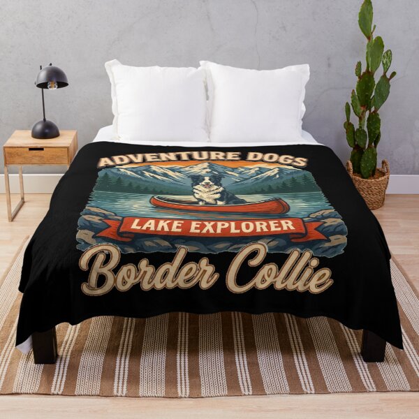 Item preview, Adventure Dogs – Lake Explorer | Border Collie Vintage Canoe Camping designed and sold by No Excuses Supply.