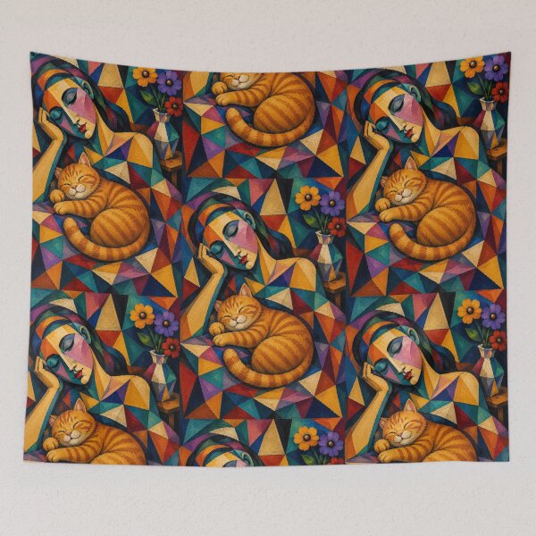Item preview, Cute Chonky Orange Cat The Dream Masterpiece Dreamscape designed and sold by Mindworx21.