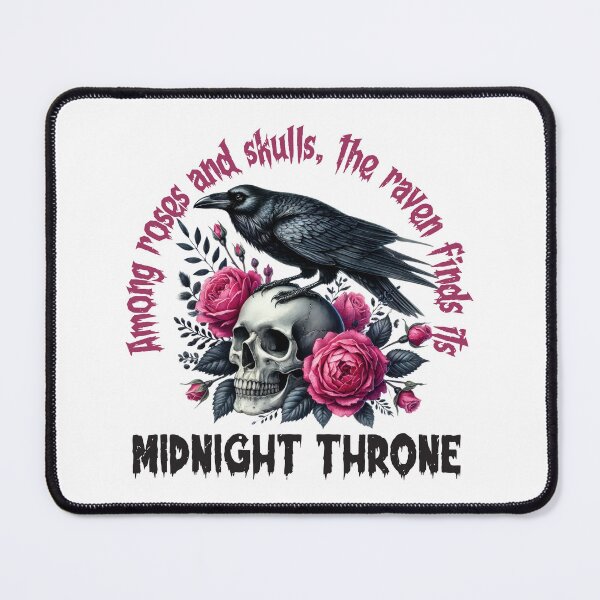 Item preview, Midnight Throne Gothic Raven Skull Design designed and sold by NightSpell.