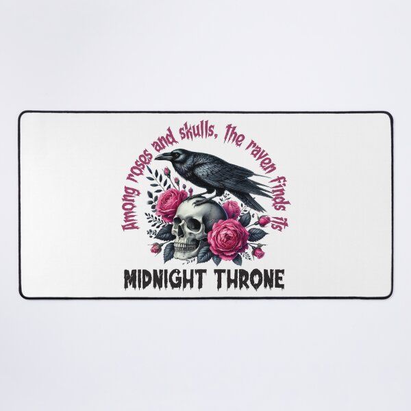 Item preview, Midnight Throne Gothic Raven Skull Design designed and sold by NightSpell.