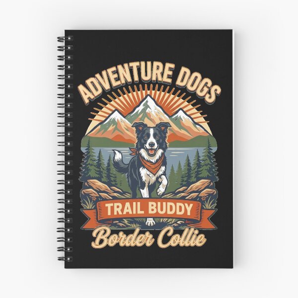 Item preview, Adventure Dogs – Trail Buddy | Border Collie Vintage Hiking designed and sold by No Excuses Supply.