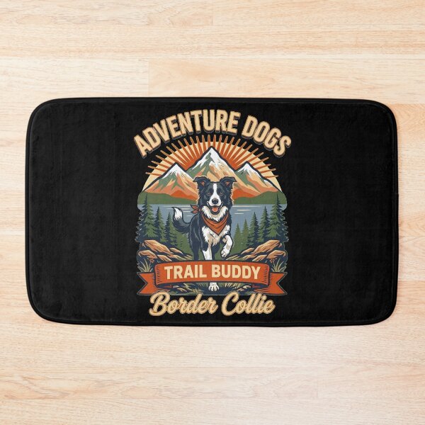 Item preview, Adventure Dogs – Trail Buddy | Border Collie Vintage Hiking designed and sold by No Excuses Supply.