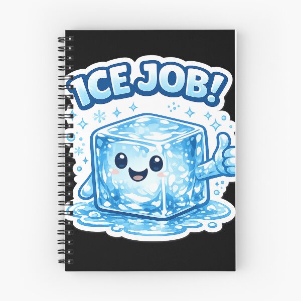 Item preview, Ice Job Funny Ice Cube Sticker | Cute Encouragement Pun | Positive Cartoon Ice Cube | Motivational Gift Idea designed and sold by TulipsArtDesigns .