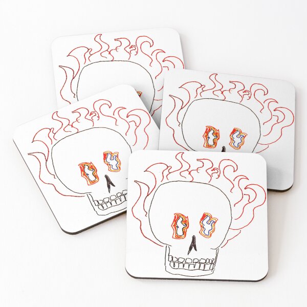 Item preview, Cool flaming skull designed and sold by Gr33zy Art.