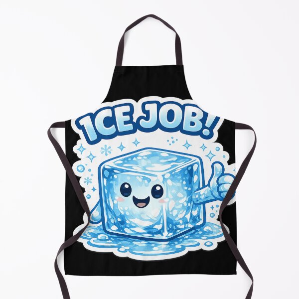 Item preview, Ice Job Funny Ice Cube Sticker | Cute Encouragement Pun | Positive Cartoon Ice Cube | Motivational Gift Idea designed and sold by TulipsArtDesigns .
