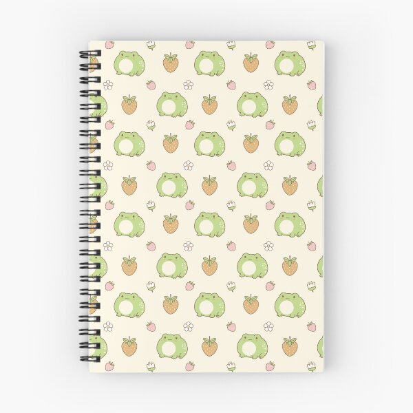 Item preview, Cute Kawaii Frog and Strawberry Seamless Pattern designed and sold by THE RILONA.