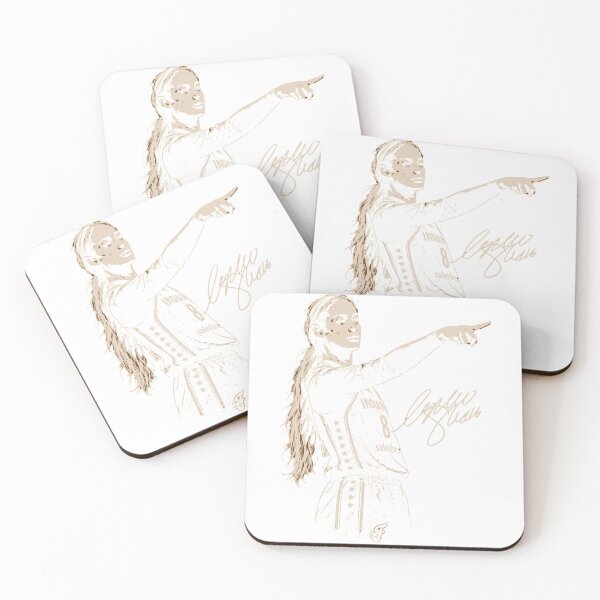 Item preview, Sophie Cunningham Indiana Fever Stencil Art Gold Edition designed and sold by botolt.