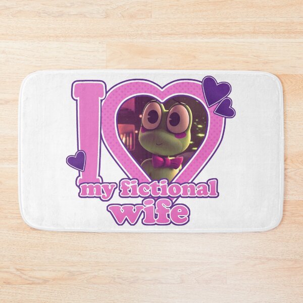 Item preview, I <3 My Fictional Wife - Ribbit designed and sold by Comet and Crafts.