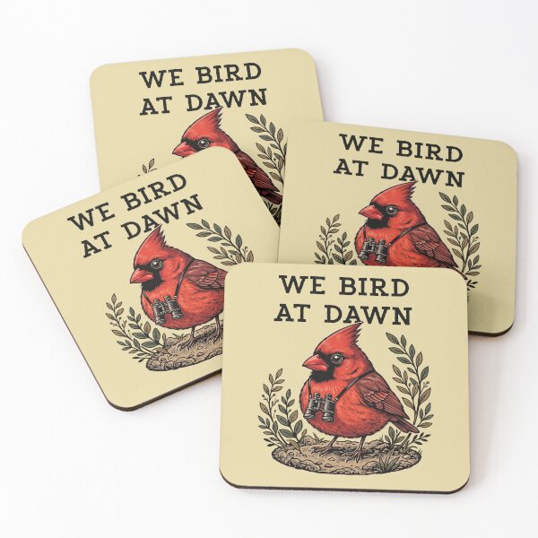 Item preview, We Bird At Dawn Cardinal Birdwatching Birder designed and sold by d247.