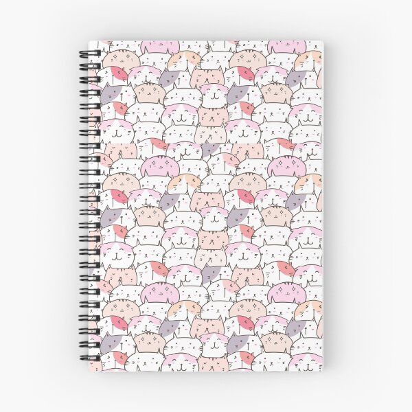 Item preview, Cute Kawaii Cat Crowd Seamless Doodle Pattern designed and sold by THE RILONA.