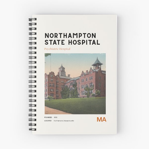 Item preview, Northampton State Hospital Midcentury Modern Travel Poster designed and sold by GhostlyWorld.