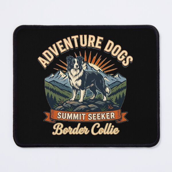Item preview, Adventure Dogs – Summit Seeker | Border Collie Vintage Mountain Hiking designed and sold by No Excuses Supply.