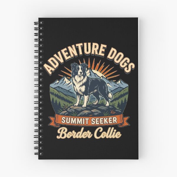 Item preview, Adventure Dogs – Summit Seeker | Border Collie Vintage Mountain Hiking designed and sold by No Excuses Supply.
