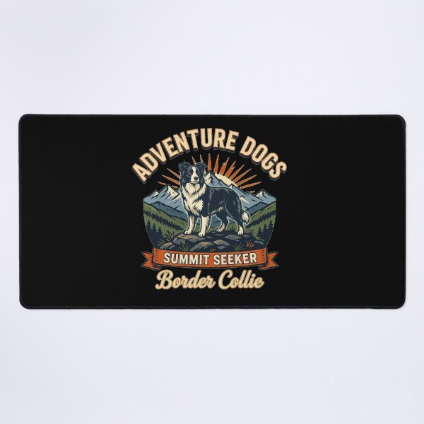 Item preview, Adventure Dogs – Summit Seeker | Border Collie Vintage Mountain Hiking designed and sold by No Excuses Supply.