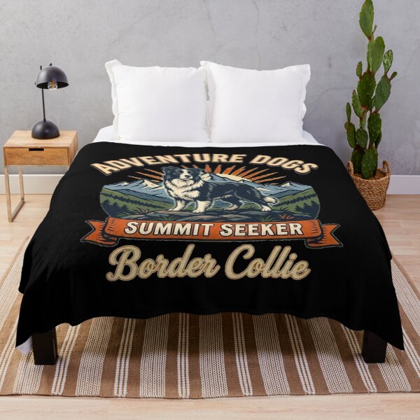 Item preview, Adventure Dogs – Summit Seeker | Border Collie Vintage Mountain Hiking designed and sold by No Excuses Supply.