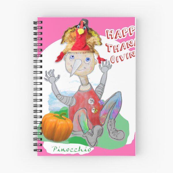 Item preview, Happy Thanks Giving Playing Wood PINOCCHIO (Original Drawing by ACCI) designed and sold by VanyssaGraphics.