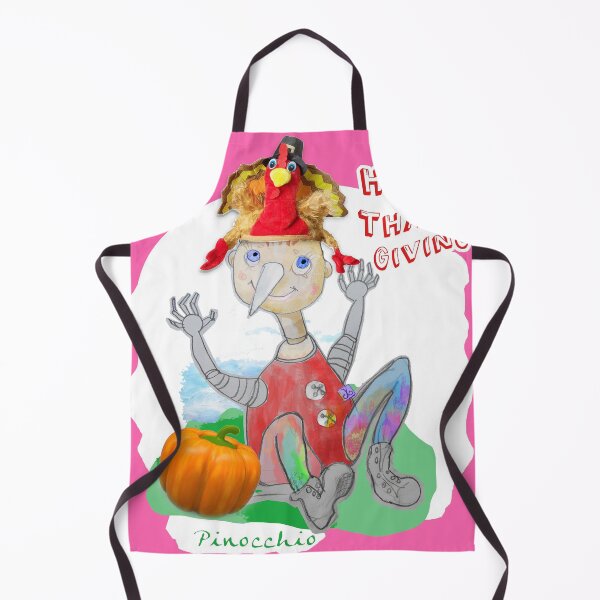 Item preview, Happy Thanks Giving Playing Wood PINOCCHIO (Original Drawing by ACCI) designed and sold by VanyssaGraphics.
