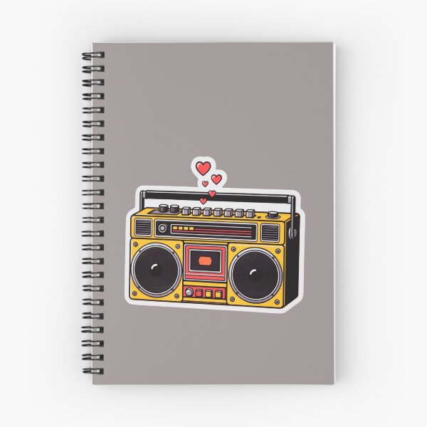 Item preview, Retro Yellow Boombox Sticker Vintage 70s 80s Music Aesthetic designed and sold by GeekStickerLab.