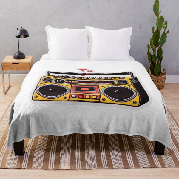 Item preview, Retro Yellow Boombox Sticker Vintage 70s 80s Music Aesthetic designed and sold by GeekStickerLab.