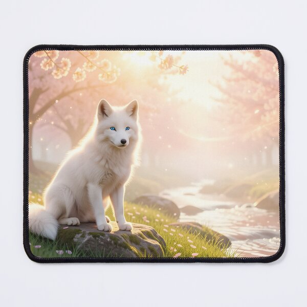 Item preview, White Fox in the Cherry Blossom Grove designed and sold by Fanta-sticky.