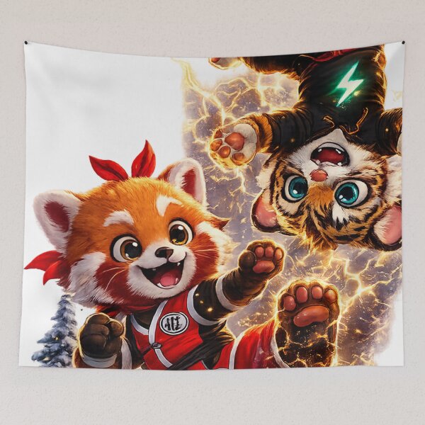 Item preview, Funny Red Panda Tiger Kung Fu Revenge Kids Gift Cute Animal Martial Arts NeoTigLuna designed and sold by NeoTigLuna.
