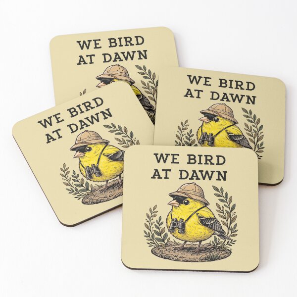 Item preview, We Bird At Dawn Goldfinch Birdwatching Birder designed and sold by d247.