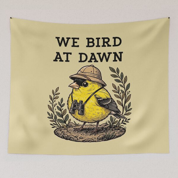 Item preview, We Bird At Dawn Goldfinch Birdwatching Birder designed and sold by d247.