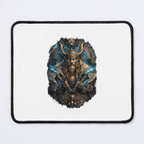 Item preview, Viking Warrior Norse Mythology Blue Lightning Fantasy Art designed and sold by phoenixram95.