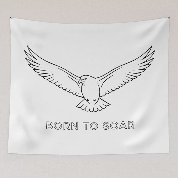 Item preview, Minimalist Hawk Born to Soar Line Art designed and sold by Orviona.