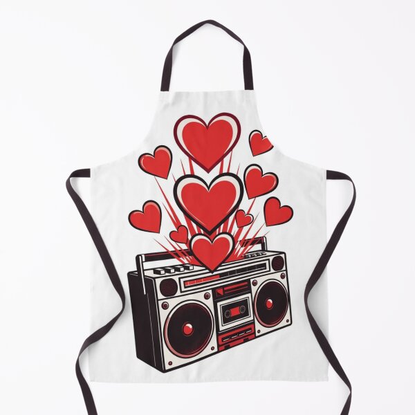 Item preview, 3D Tilted Silver Boombox Sticker with Floating Red Love Hearts designed and sold by GeekStickerLab.