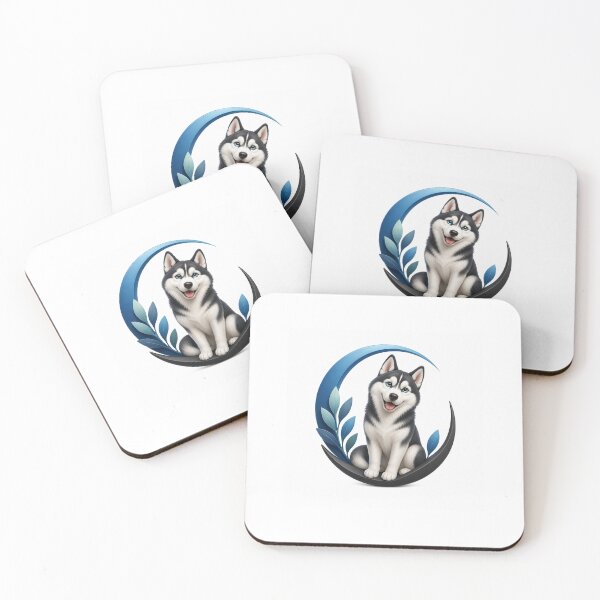 Item preview, Cute Siberian Husky Logo designed and sold by WildBloom Prints.