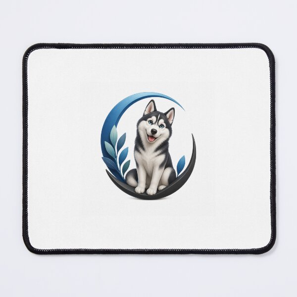 Item preview, Cute Siberian Husky Logo designed and sold by WildBloom Prints.