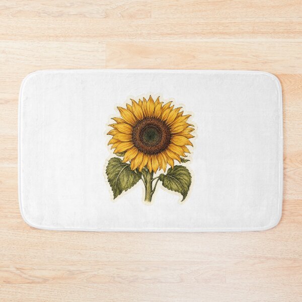 Item preview, Vintage Botanical Sunflower Sticker designed and sold by HaveAGoodDay365.