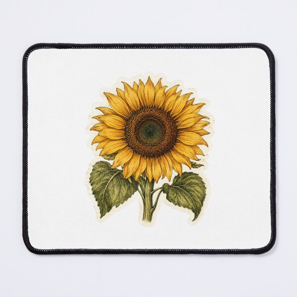 Item preview, Vintage Botanical Sunflower Sticker designed and sold by HaveAGoodDay365.