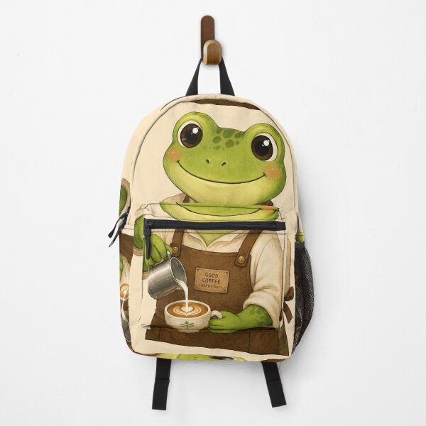 Item preview, Frog Barista – But First, Coffee designed and sold by 4Designbyme.