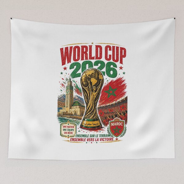 Item preview, Morocco 2026 Football Trophy Vintage Poster designed and sold by EliteBro.