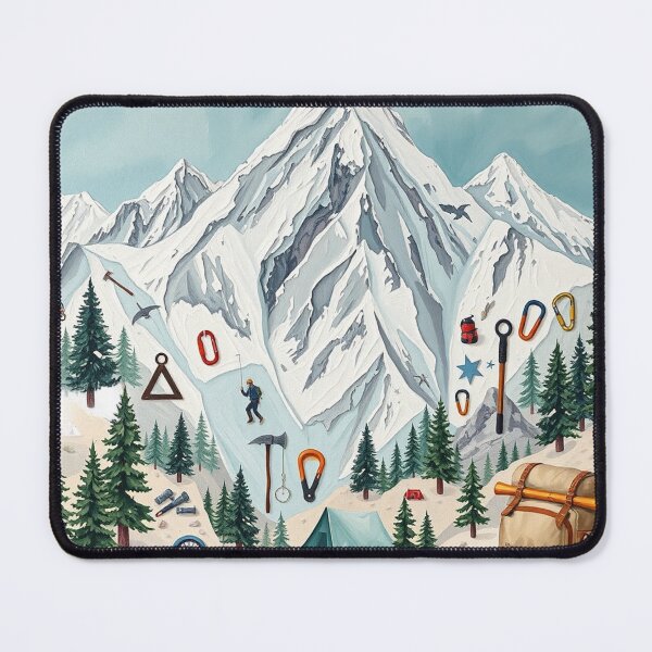 Item preview, Winter Mountain Adventure Skiing Snowboarding Camping Art. designed and sold by hoodiehood.