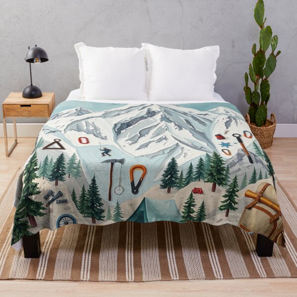 Item preview, Winter Mountain Adventure Skiing Snowboarding Camping Art. designed and sold by hoodiehood.