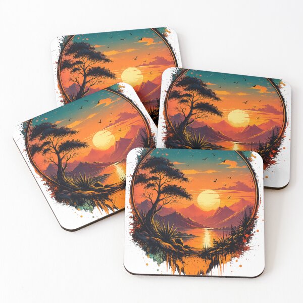 Item preview, Majestic Nature Sunset - Artistic Landscape Graphic designed and sold by FutureGarb.