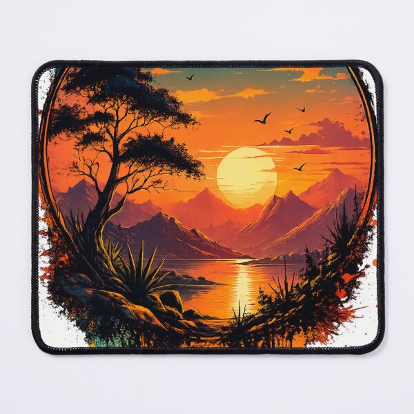 Item preview, Majestic Nature Sunset - Artistic Landscape Graphic designed and sold by FutureGarb.