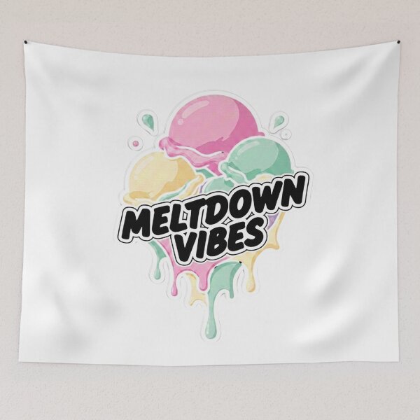 Item preview, Meltdown Vibes Melting Ice Cream Design designed and sold by ScriptedMoments.