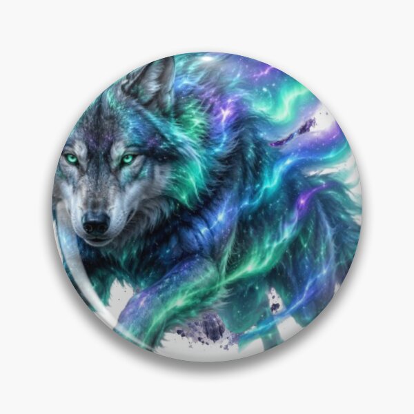 Item preview, Aurora Wolf | Northern Lights Wolf | Fantasy Celestial Wolf Art | Mystic Animal Design | Aurora Borealis designed and sold by Line-mood.